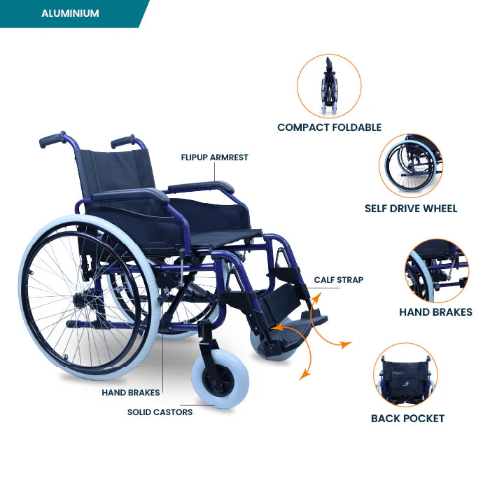 bombay surgical arrex harvey heavy duty steel wheelchair
