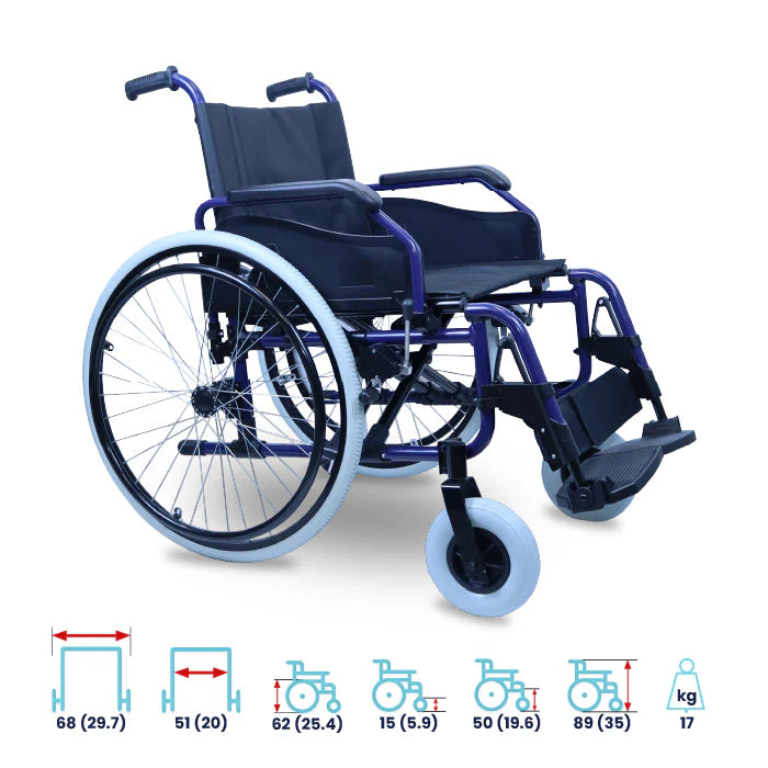 bombay surgical arrex harvey heavy duty steel wheelchair
