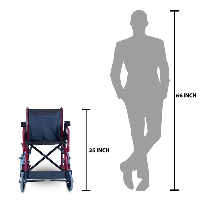 bombay surgical arrex perla lift premium steel wheelchair