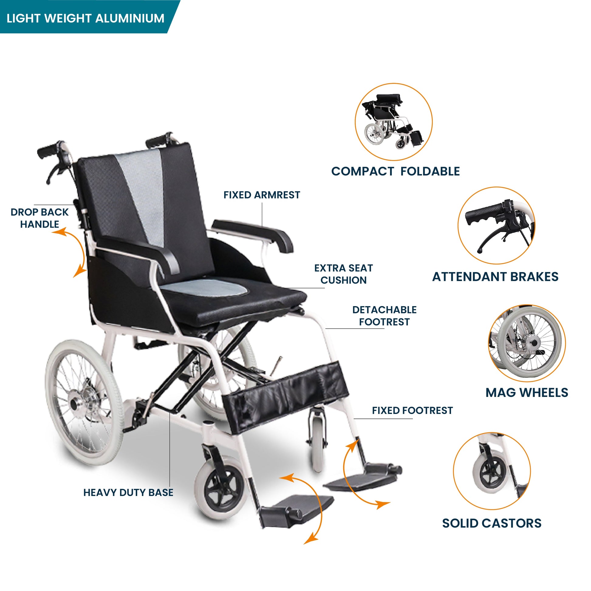 Arrex faber - premium aluminum wheelchair