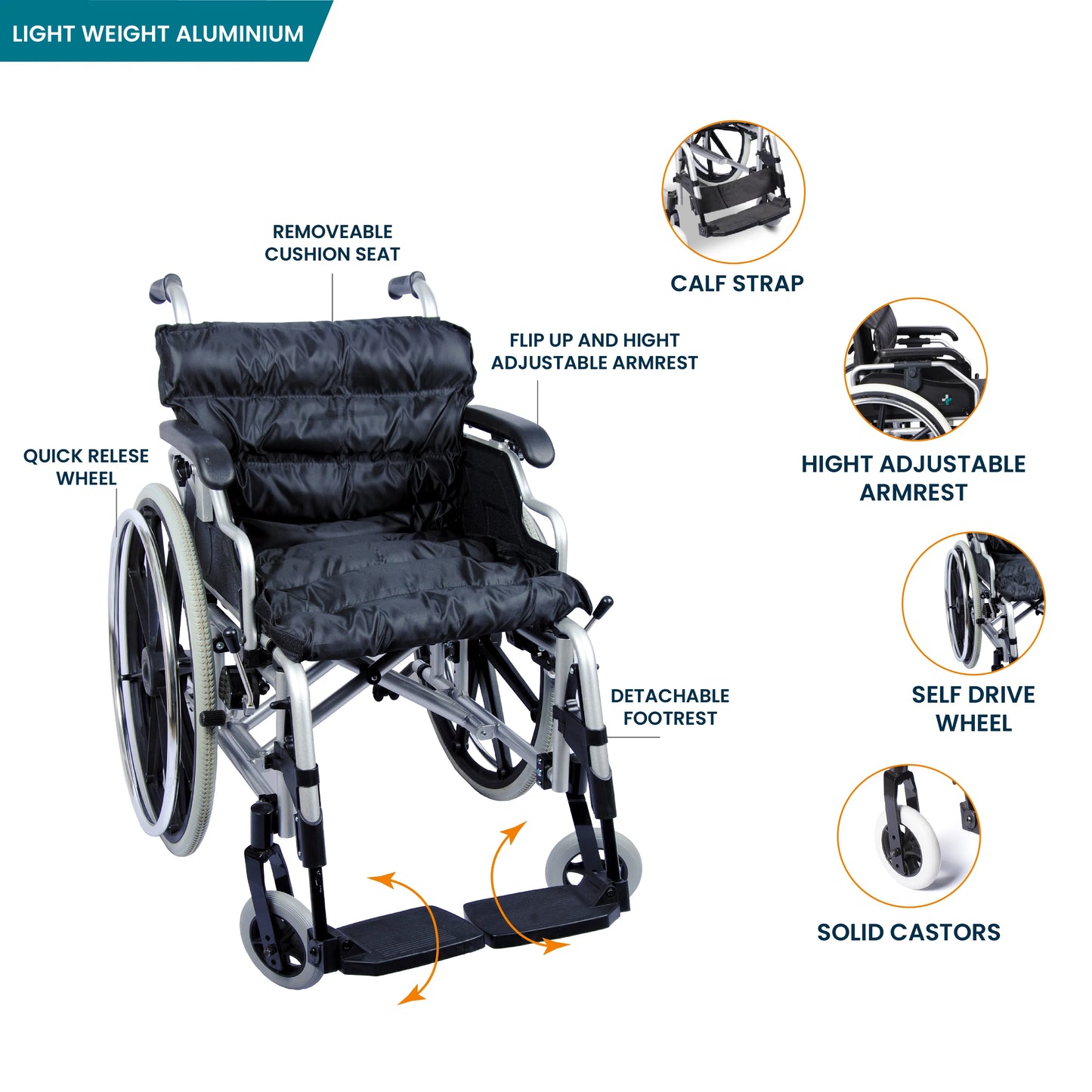 ARREX MAXIMA ALUMINIUM WHEELCHAIR