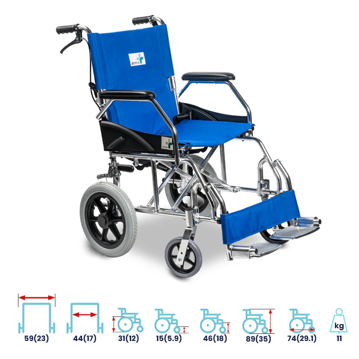 bombay surgical arrex cord premium aluminum wheelchair