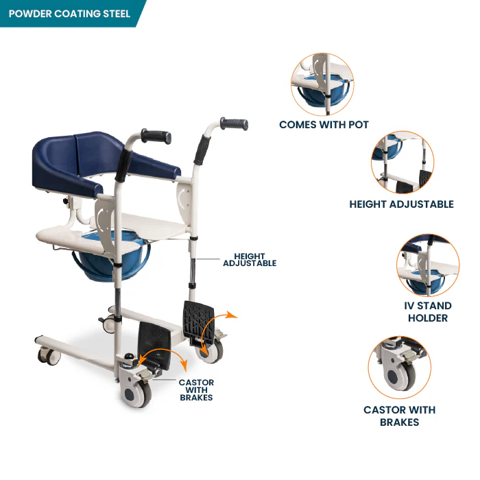 bombay surgical arrex seneca bath and commode wheelchair
