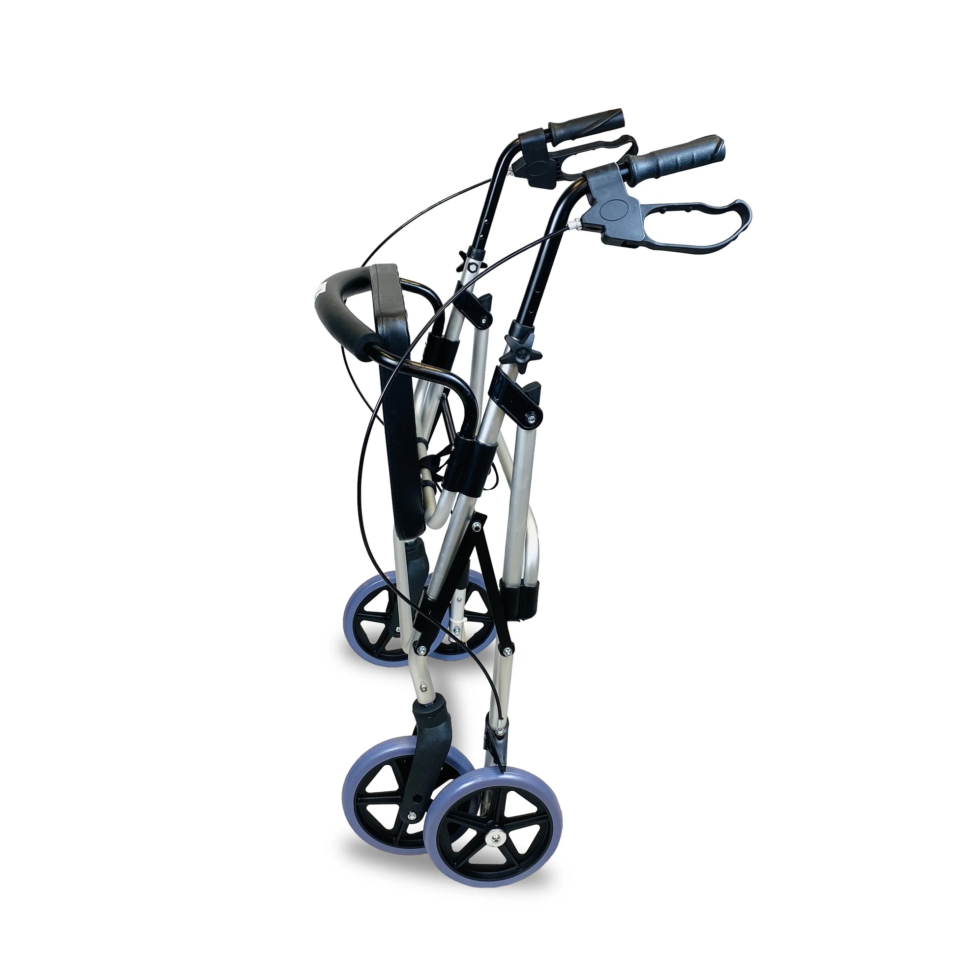 bombay surgical arrex mr50 rollator brakes with lock, mag wheels, back support, cushion seat
