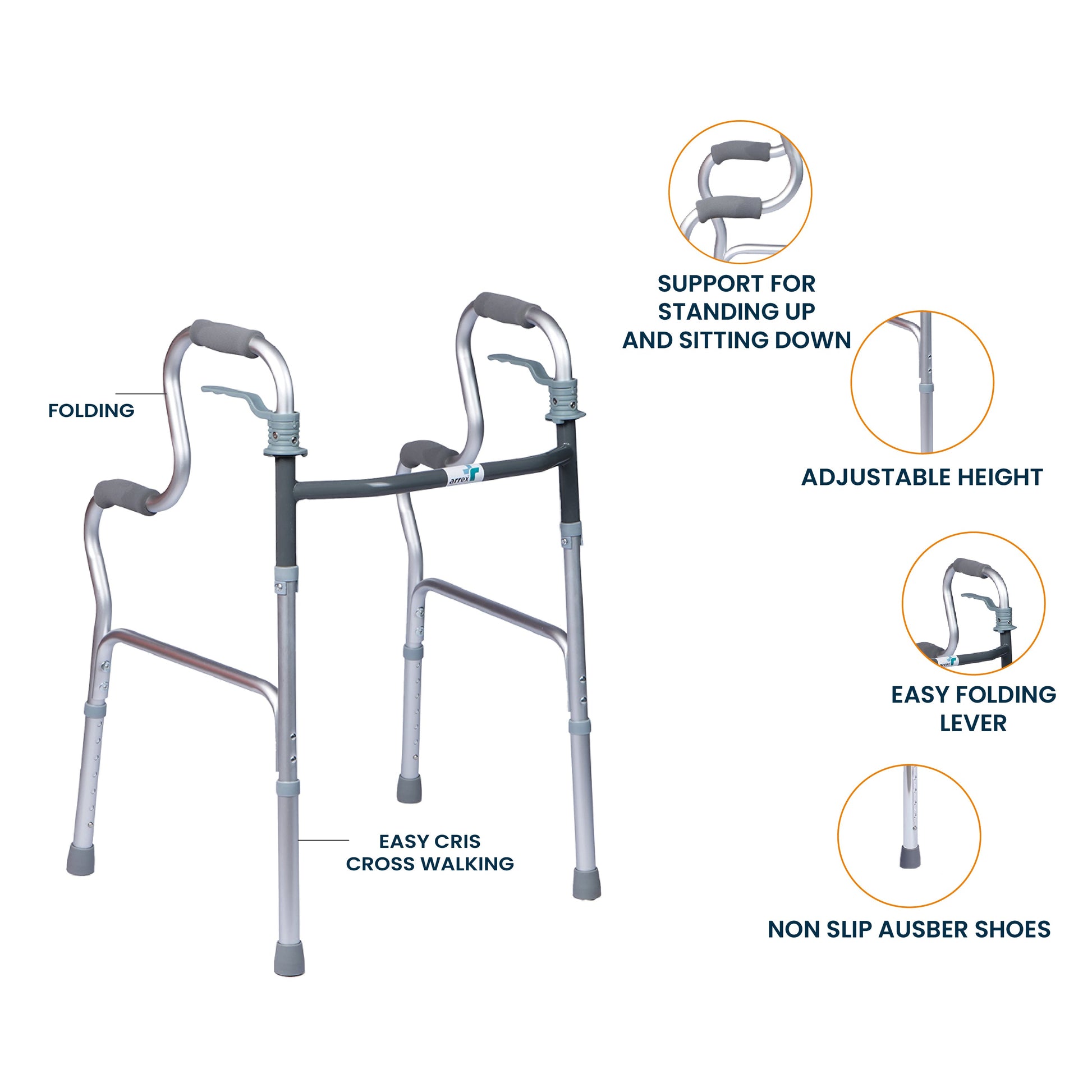 bombay surgical arrex m40 walker light weight walkers