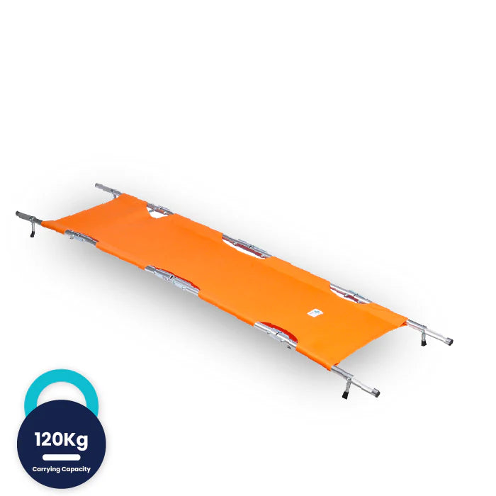 ARREX STR 30 PRO FOLDABLE STRETCHER: LIGHTWEIGHT ALUMINUM ALLOY, 120KG CAPACITY, STURDY AND SAFE, FOLDABLE DESIGN WITH SAFETY BAG