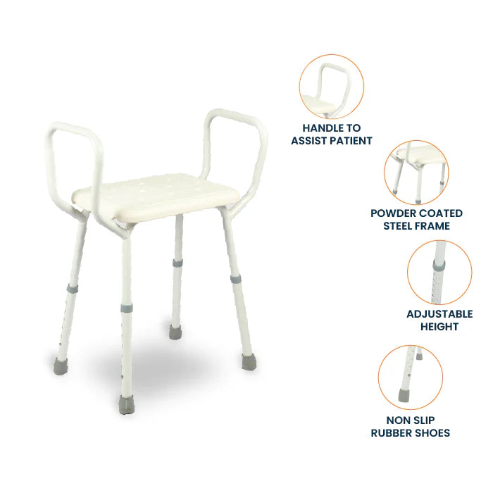 bombay surgical arrex la50 bath bench adjustable height with nonslip rubber shoe