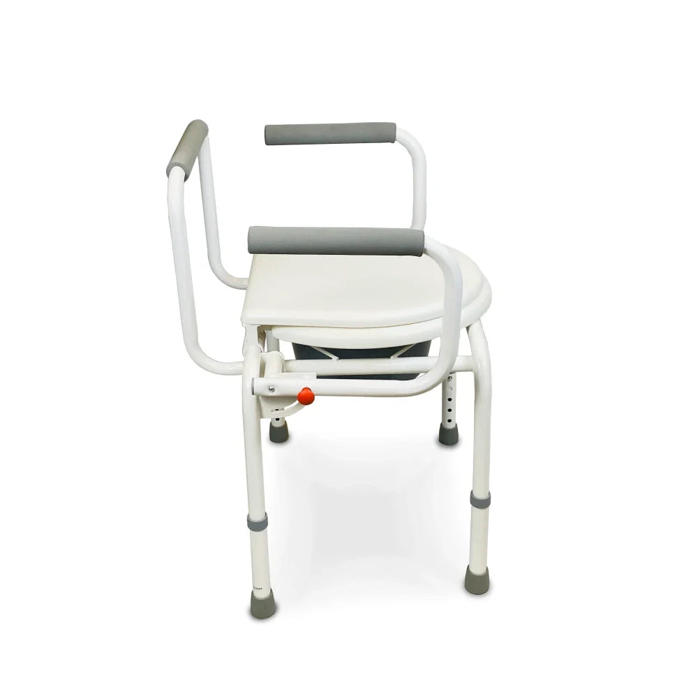 ARREX VP10 COMMODE CHAIR: HEIGHT ADJUSTABLE, ATTACHED POT, 110KG CAPACITY, ADAPTABLE, DEPENDABLE