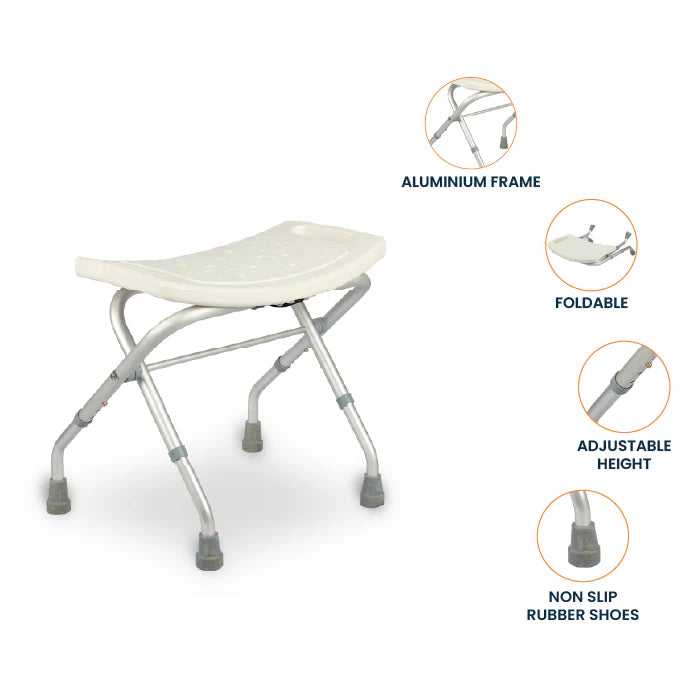 bombay surgical arrex la60 bath bench foldable and compact for easy storage
