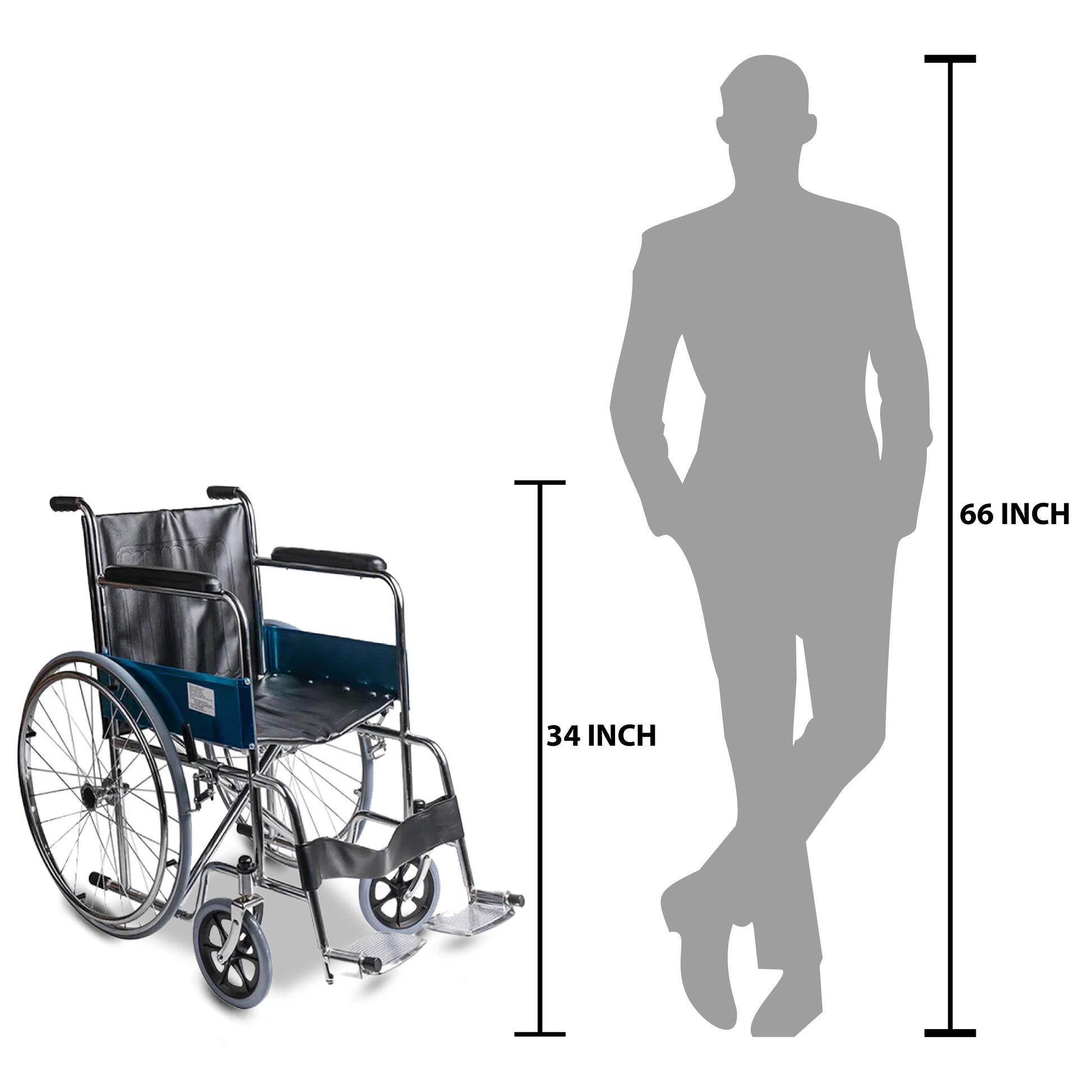 bombay surgical arrex tommy basic steel wheelchair