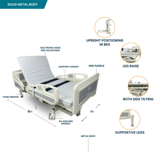 bombay surgical arrex jane hospital 5 function bed