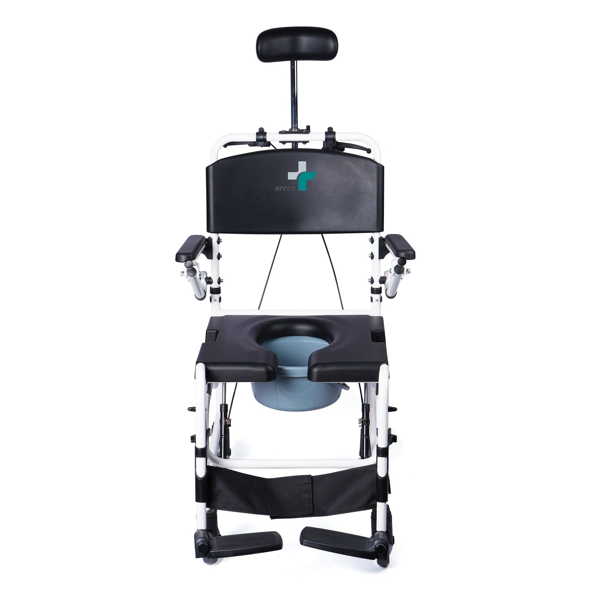 Arrex effiel commode wheelchair comes with pot attached