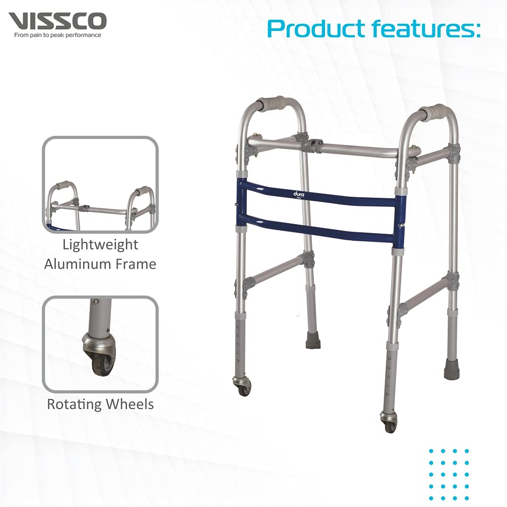 bombay surgical vissco dura max walker with wheeler