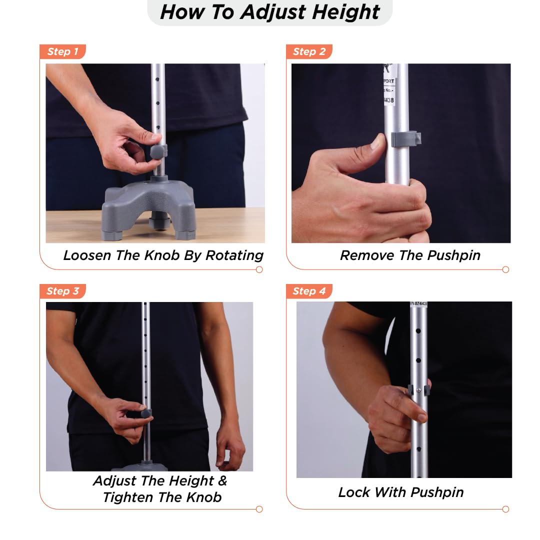 VISSCO Avanti L shape Quadripod Stick PC NO.0911