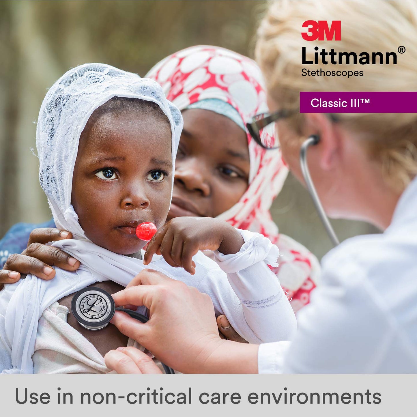 3M LITTMANN CLASSIC III MONITORING STETHOSCOPE, BLACK TUBE, 27 INCH, 5620