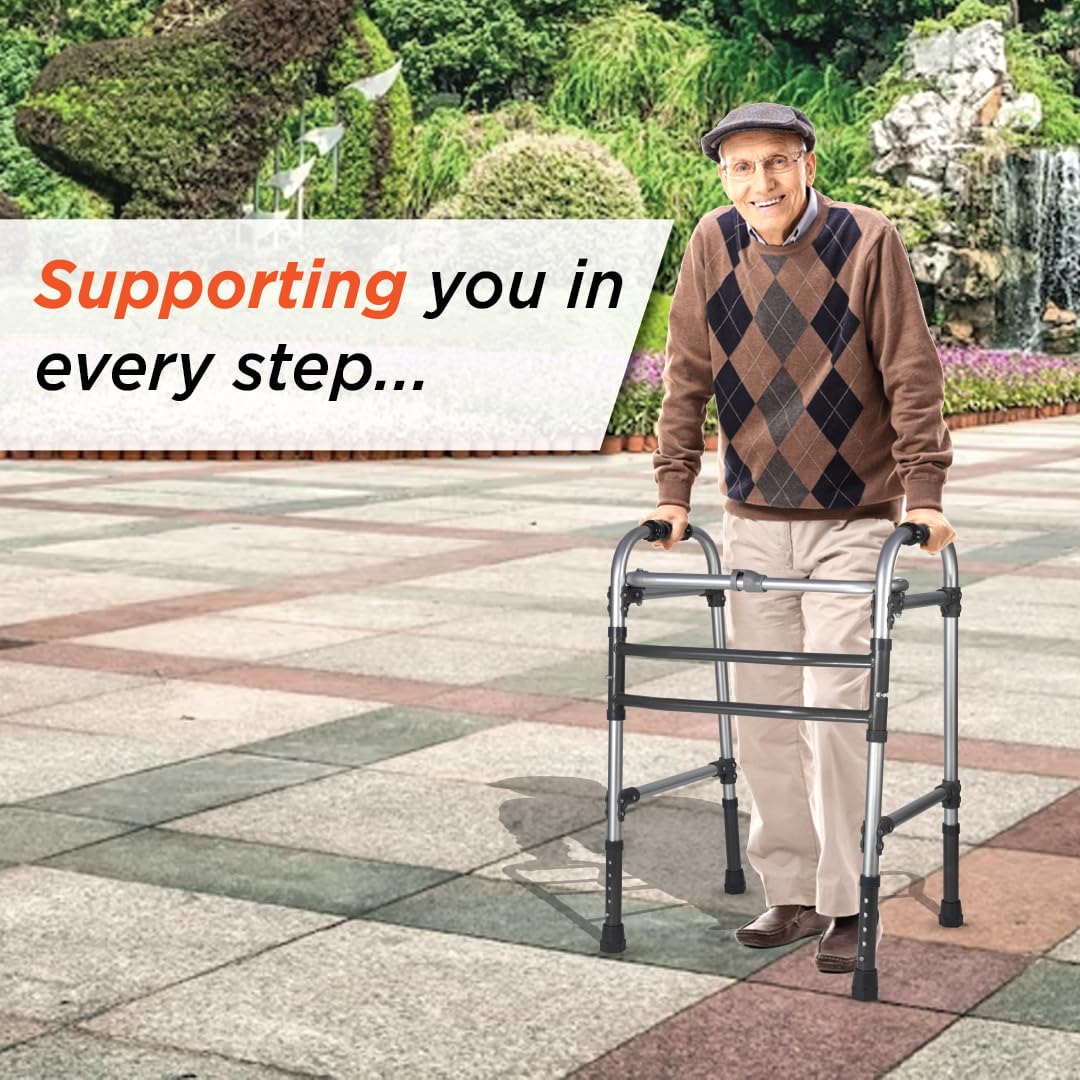 bombay surgical vissco dura max walker with wheeler