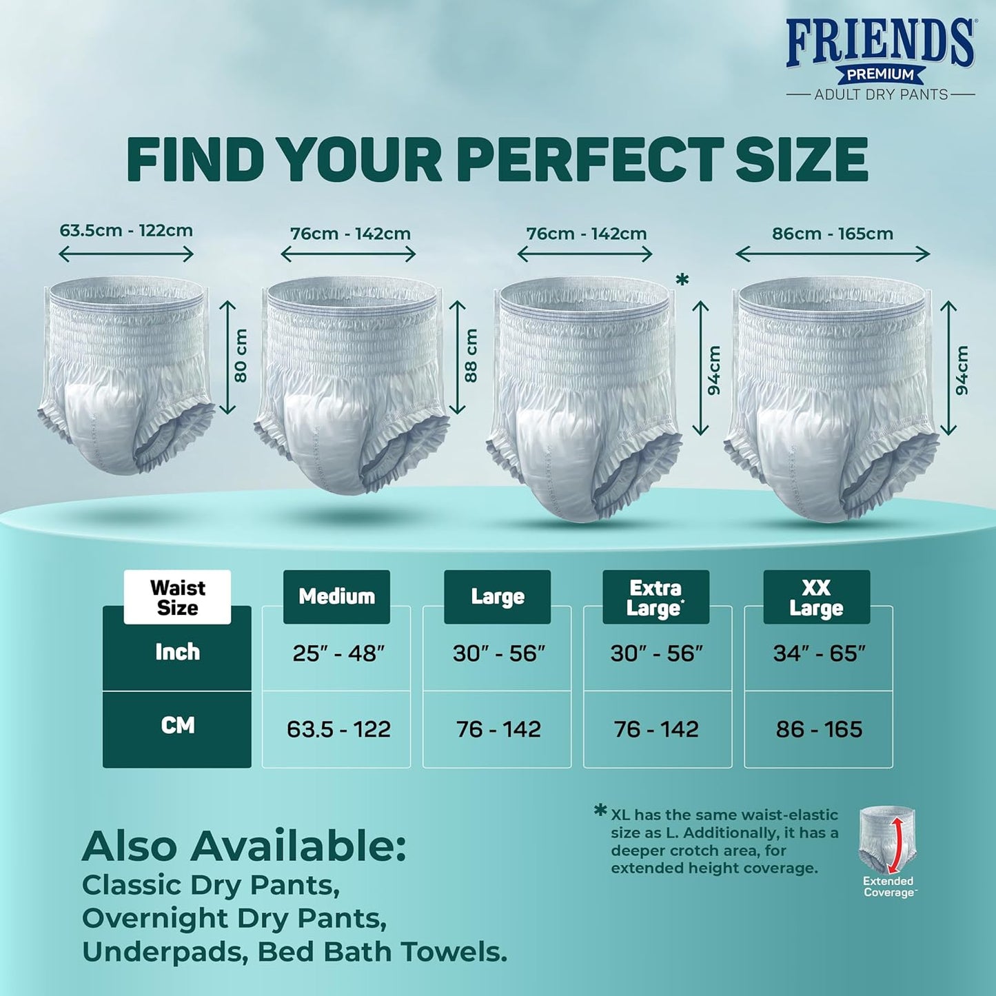 FRIENDS PREMIUM ADULT DIAPERS PANT STYLE