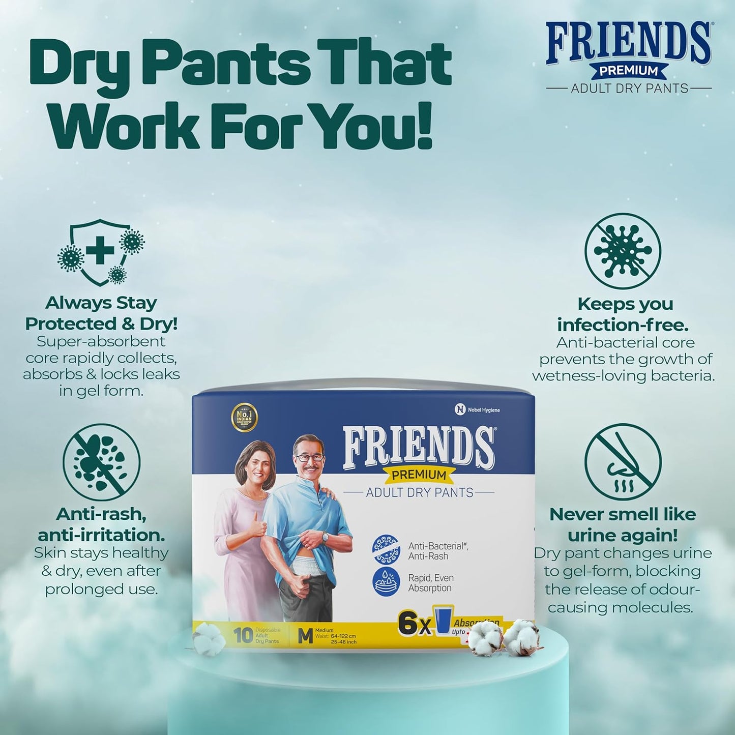 FRIENDS PREMIUM ADULT DIAPERS PANT STYLE