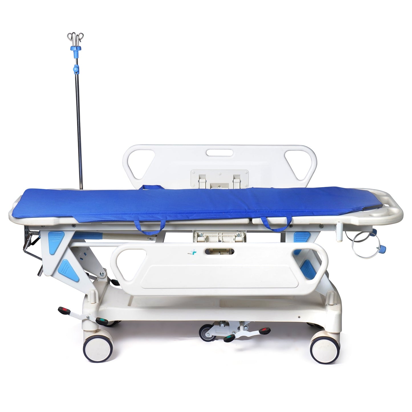 ARREX STR 10 - HOSPITAL TROLLEY COMES WITH CENTRAL LOCK, CYLINDER HOLDER, AND LEVERS TO ADJUST STRETCHERS