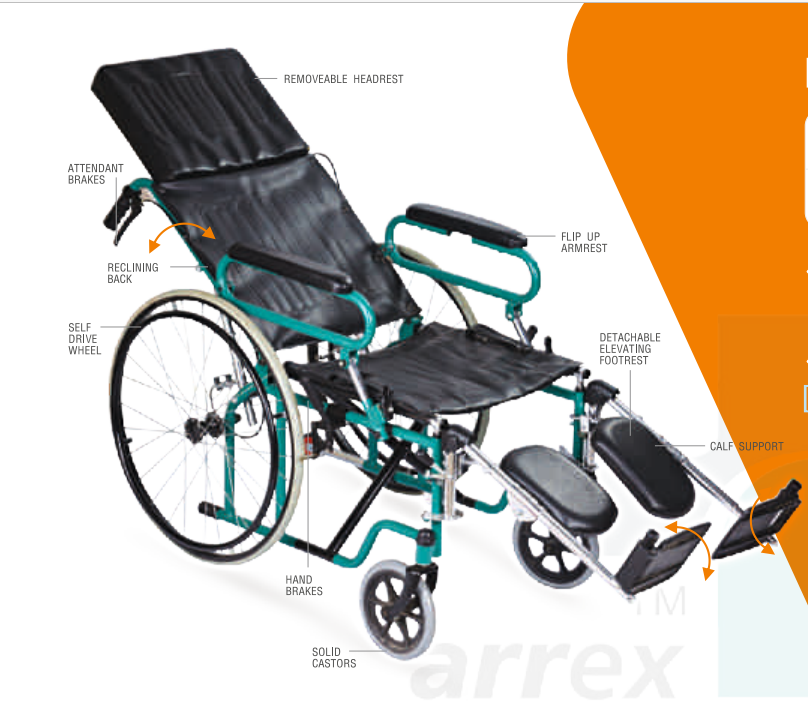 ARREX DORIS - RECLINNING WHEELCHAIR