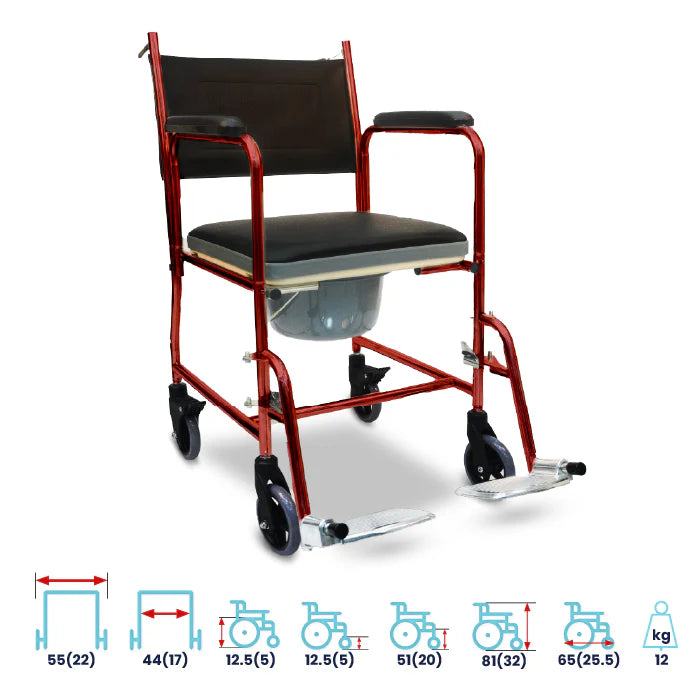 ARREX EDDA COMMODE WHEELCHAIR WITH POT ATTACHMENT