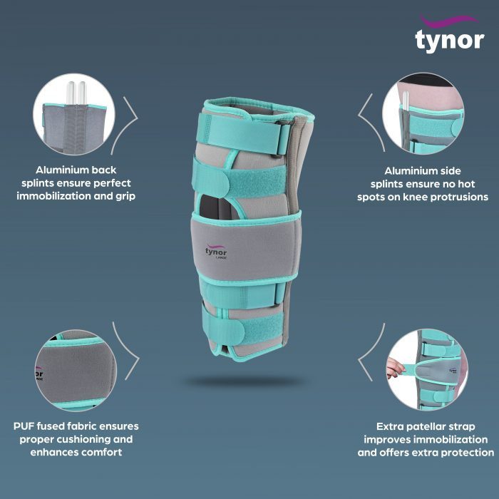 TYNOR D-13 KNEE IMMOBILISER 14″/36CM
