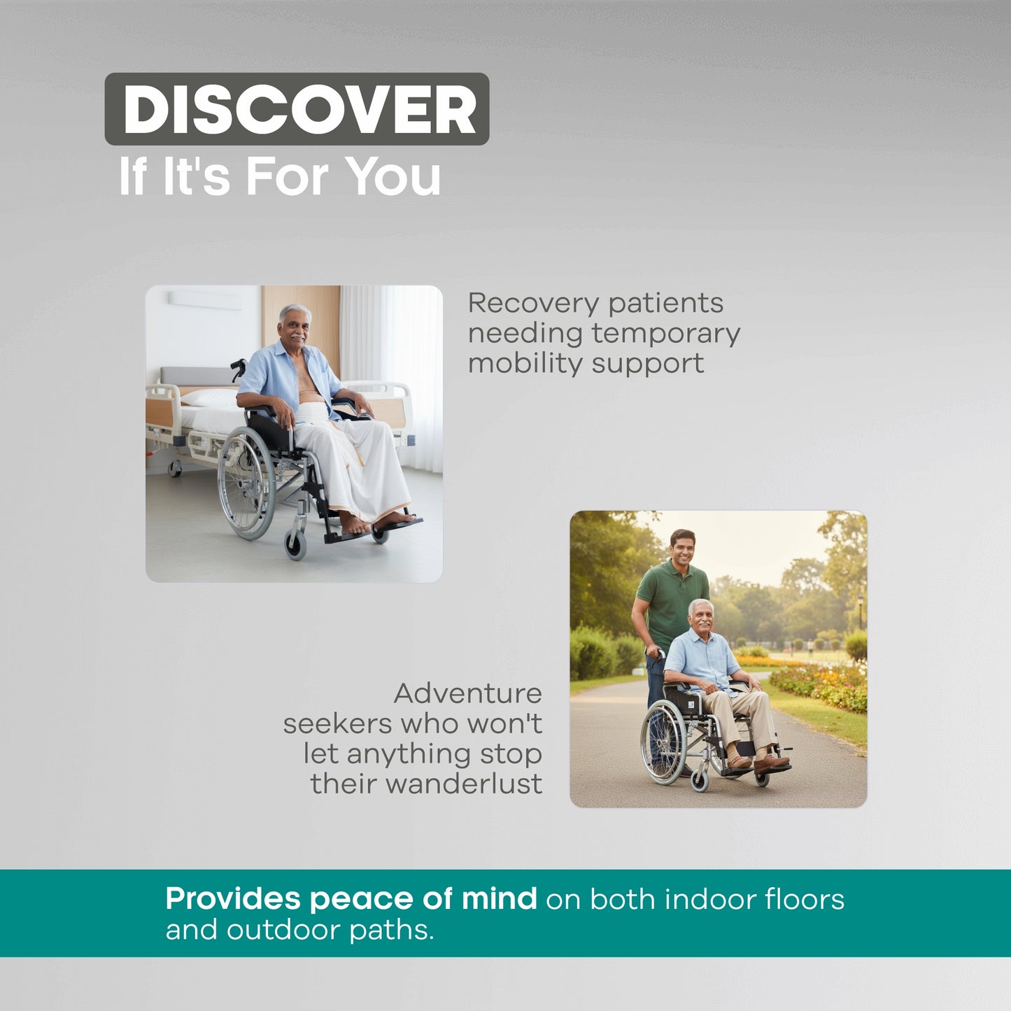 Premium Aluminium Wheelchair with Heavy Duty Brakes Lanzo