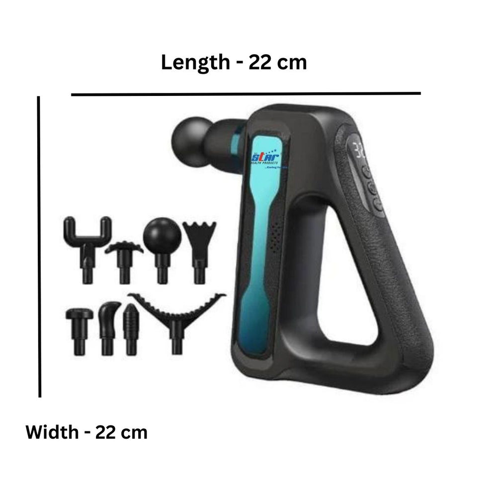 STAR PHYSIO MASSAGE GUN WITH 8 ATTACHMENTS