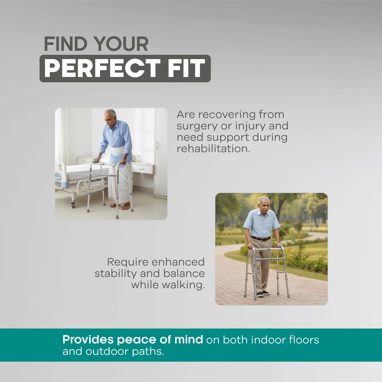 Lightweight Adjustable Folding Walker with Zig-Zag Mode Arrex M60