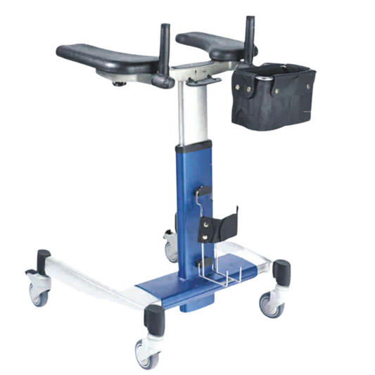 Arrex MP10 walking aids - padding to rest arms, adjustable height, all rolling wheels, castors with brakes
