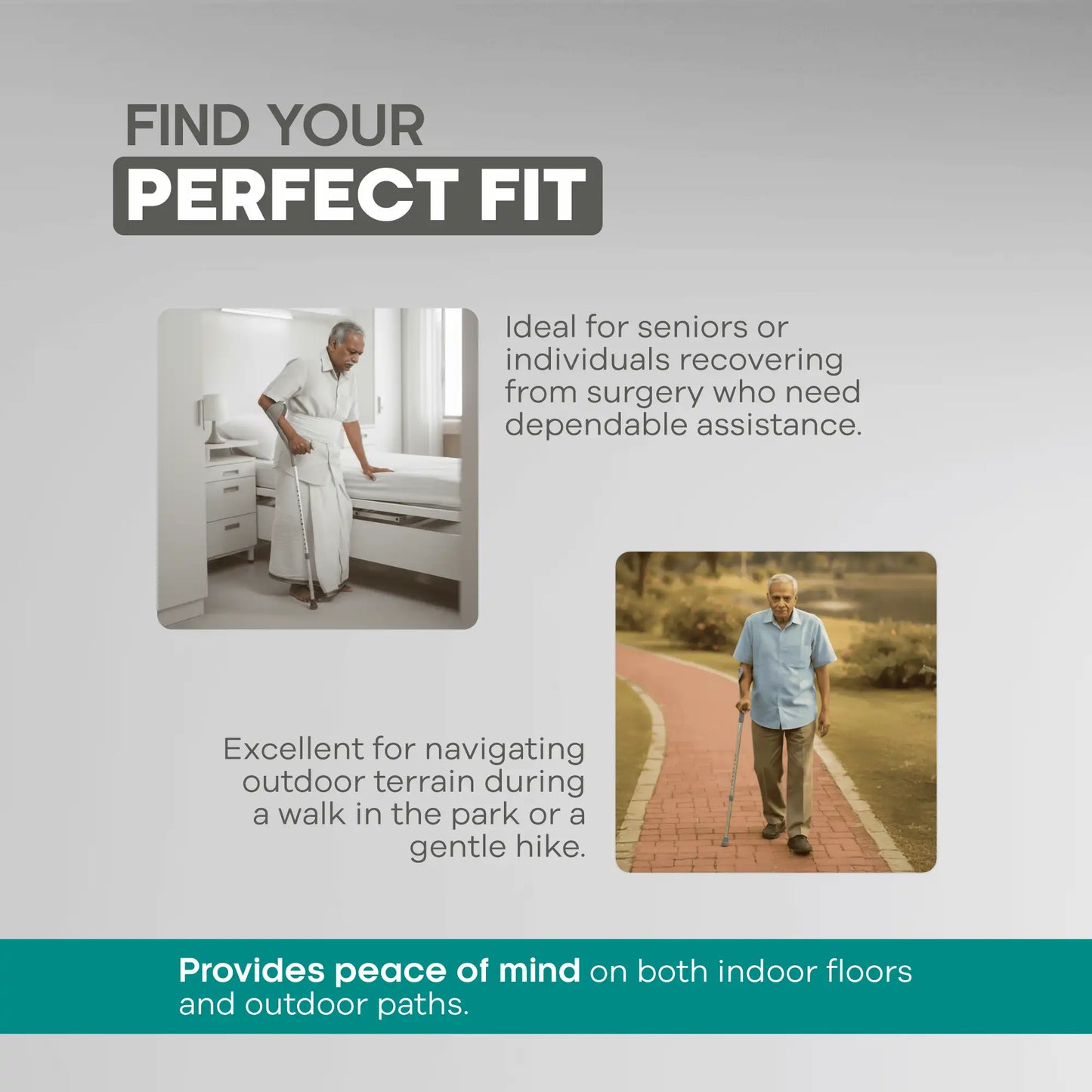 ELBOW CRUTCH WALKING STICK - ARREX MS140