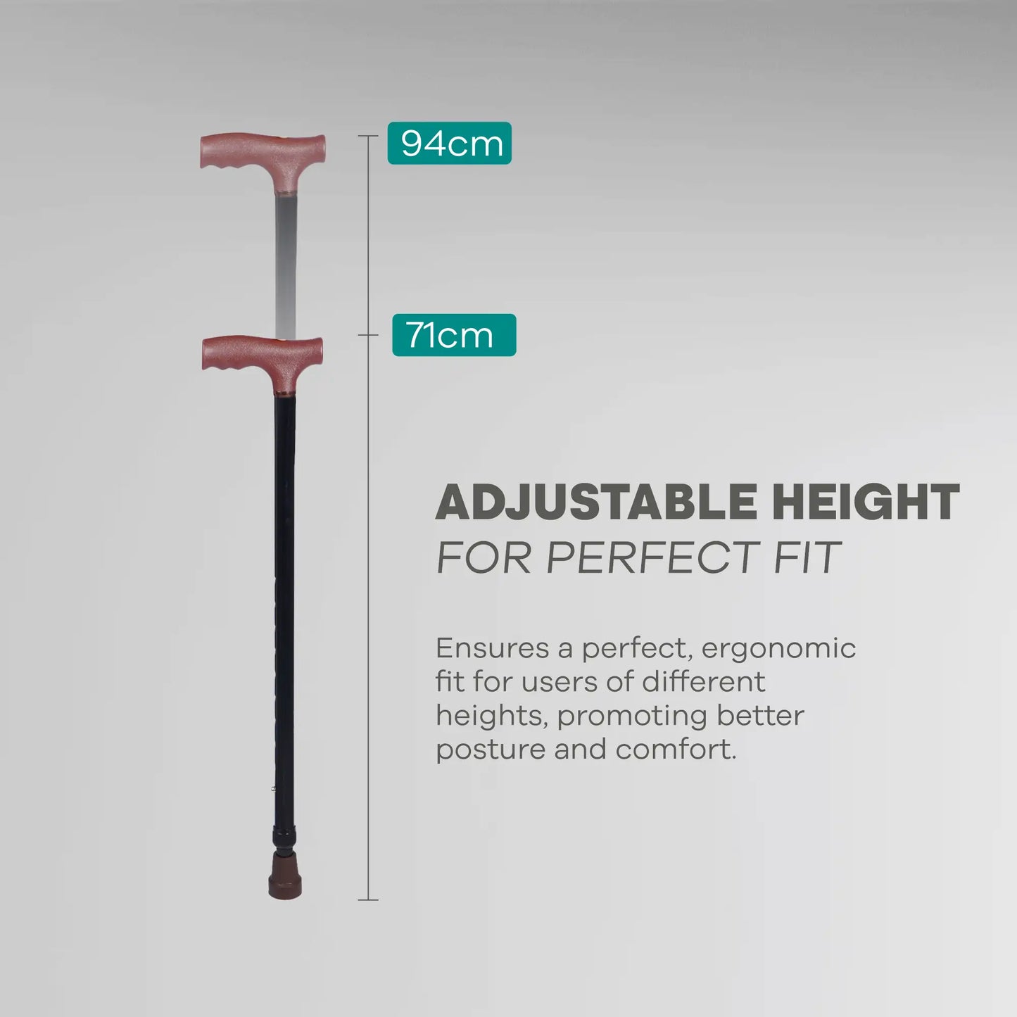 Adjustable Height Walking Stick - ARREX MS30