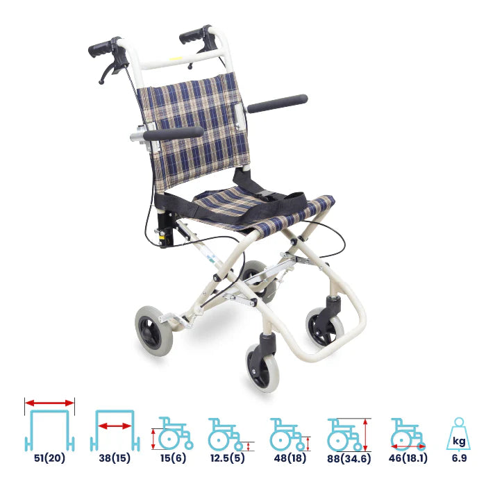 Arrex nanuk foldable - compact aluminum wheelchair