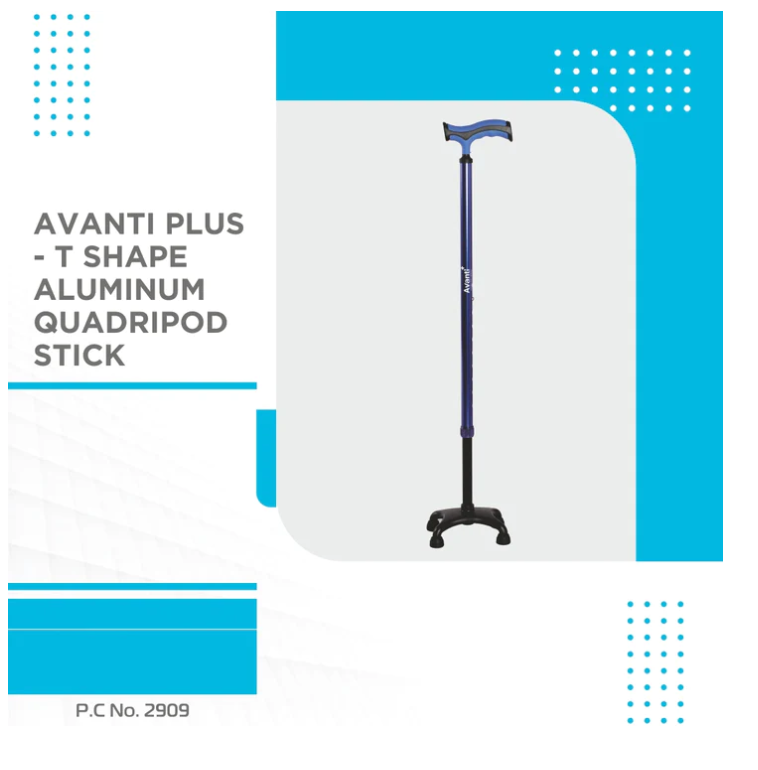 VISSCO Avanti Plus T shape Stick Quadripod Stick PC NO.2909