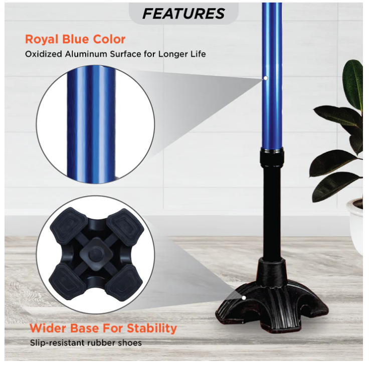 bombay surgical vissco avanti plus t shape stick with big shoe