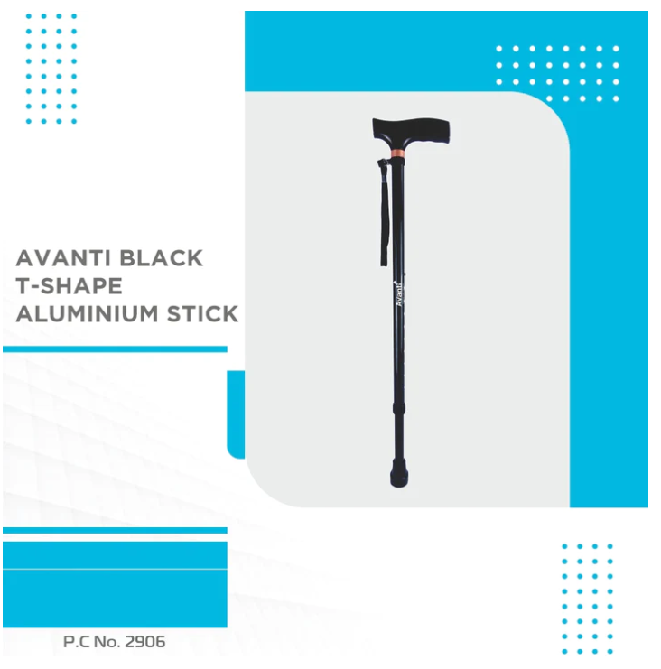 bombay surgical vissco avanti black t shape monopod stick