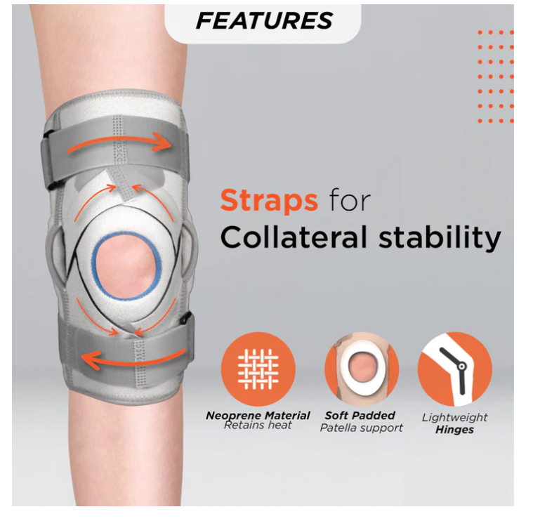 bombay surgical vissco "neoprene hinged patella knee brace