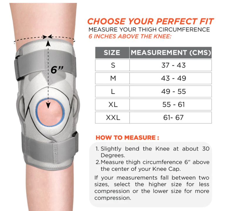bombay surgical vissco neoprene hinged patella knee brace