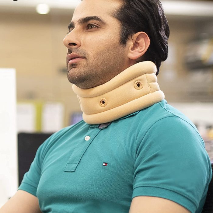 TYNOR B-02 CERVICAL COLLAR SOFT WITH SUPPORT, BEIGE, 1 UNIT