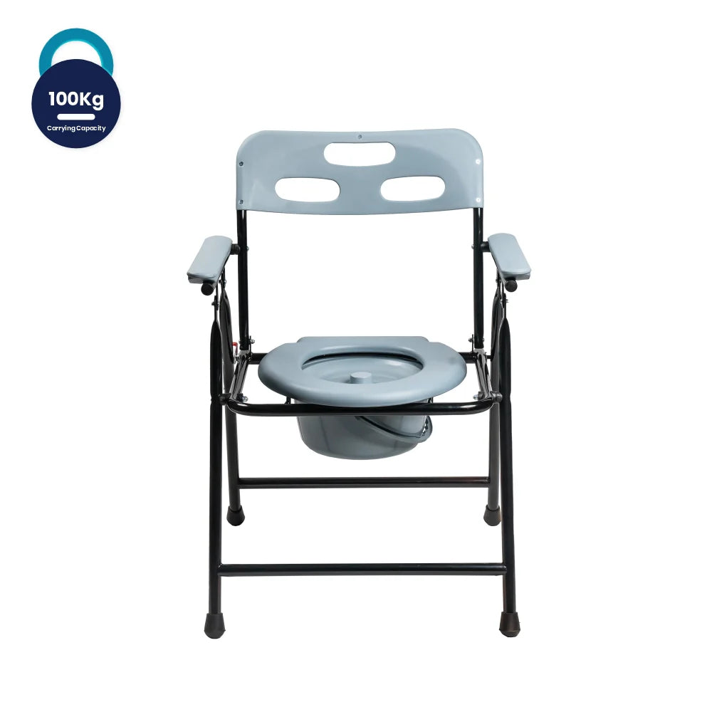 bombay surgical arrex v30 commode chair: comfortable, foldable, convenient storage, attached pot