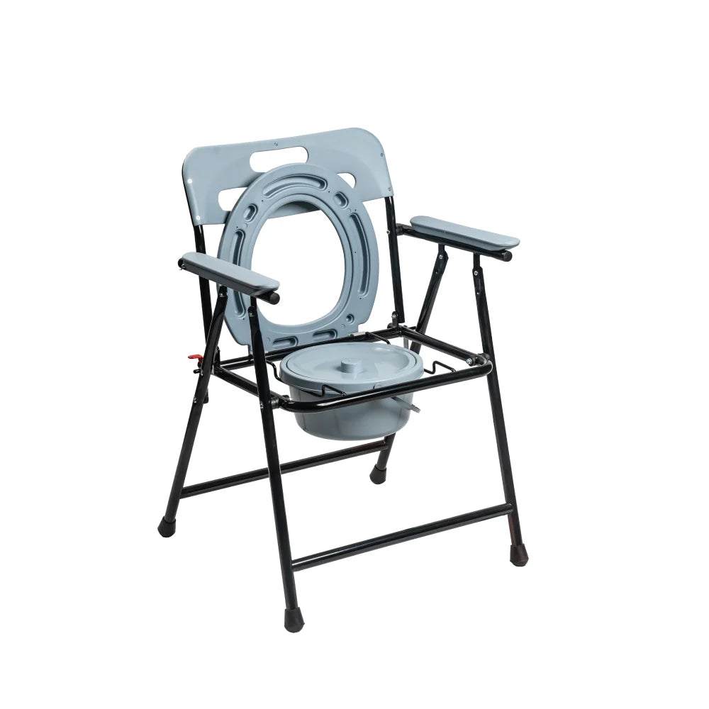 bombay surgical arrex v30 commode chair: comfortable, foldable, convenient storage, attached pot
