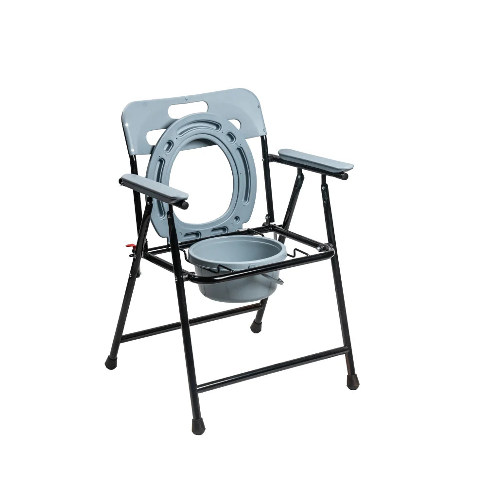 bombay surgical arrex v30 commode chair: comfortable, foldable, convenient storage, attached pot