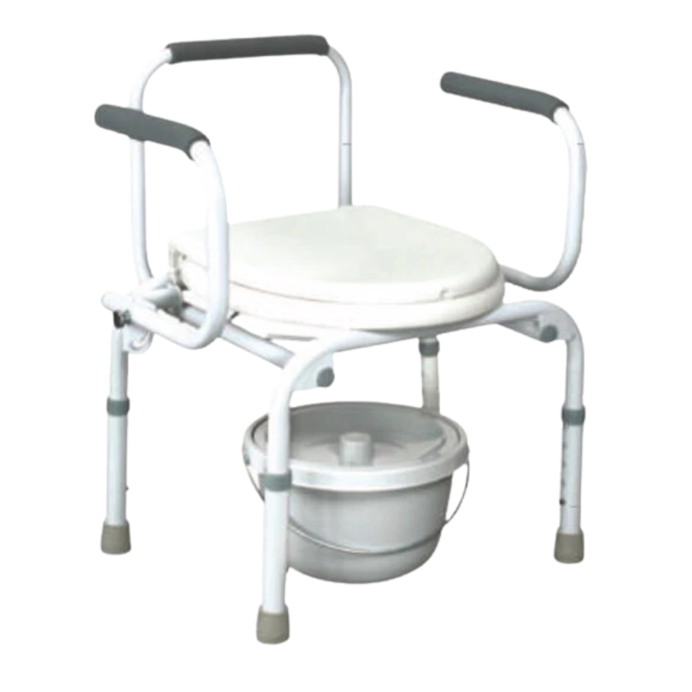 bombay surgical arrex vp10 commode chair: height adjustable, attached pot, 110kg capacity, adaptable, dependable