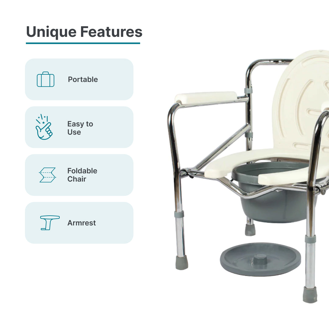 bombay surgical arrex vp20u steel commode chair