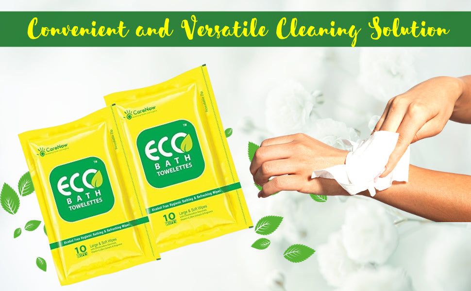 ECO BATH TOWELETTES- 10 WIPES (PACK OF 6)(60 WIPES)