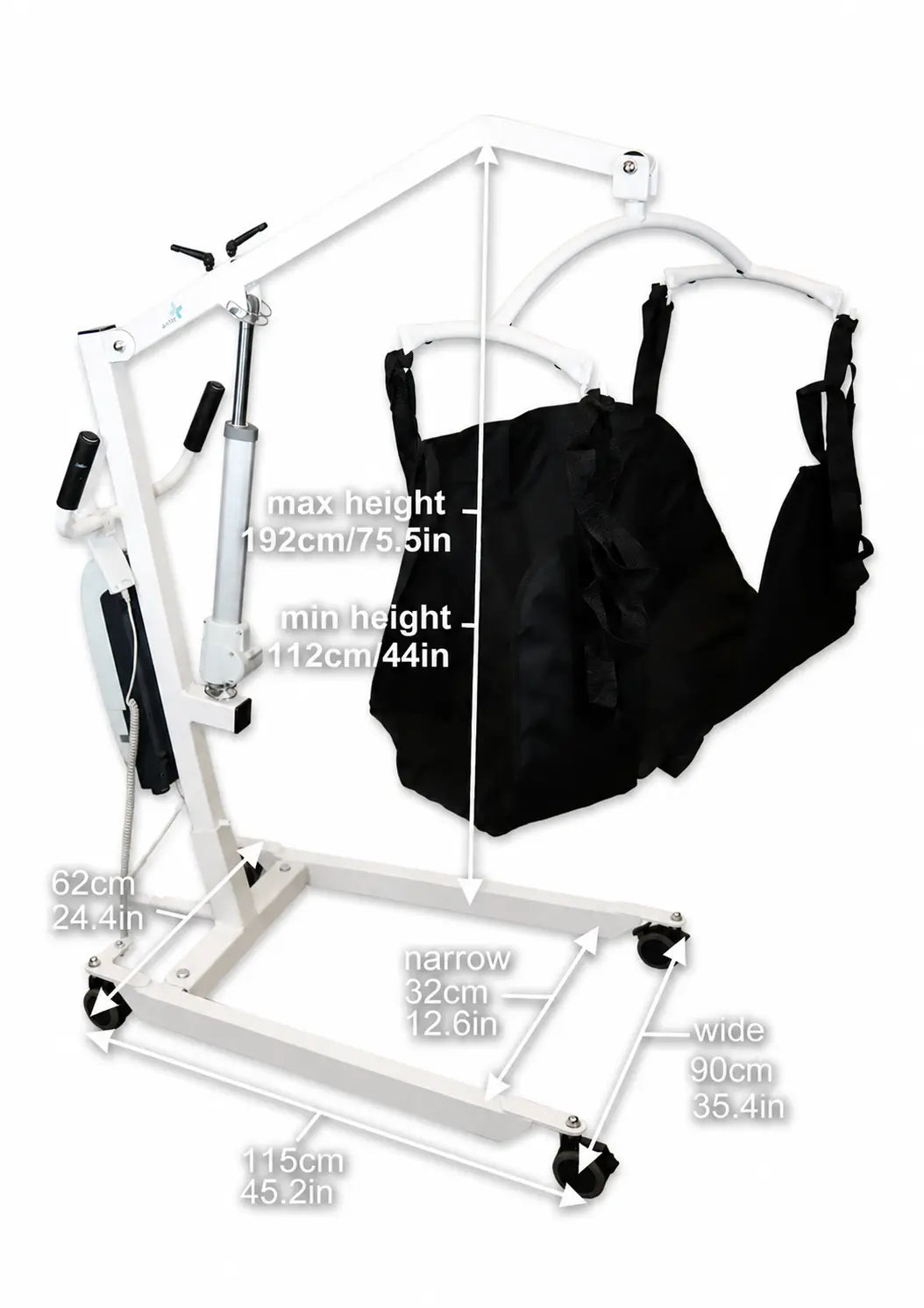 Patient Hoist & Transfer Lift for Safe Mobility Support Arrex