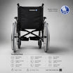 VERMEIREN Jazz S50 Premium Foldable Manual Wheelchair with Adjustable Armrests | 130 kg Capacity