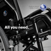VERMEIREN Jazz S50 Premium Foldable Manual Wheelchair with Adjustable Armrests | 130 kg Capacity
