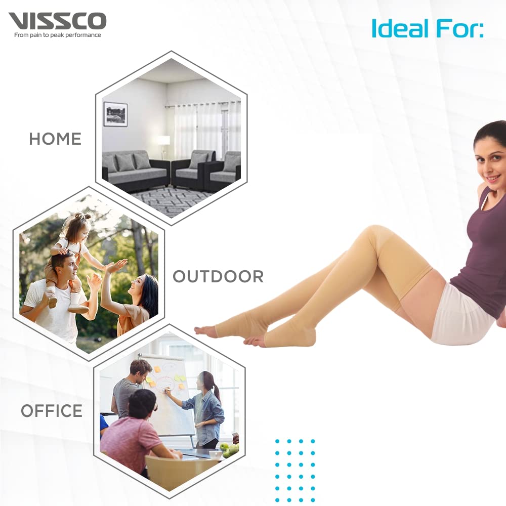 VISSCO MEDICAL COMPRESSION STOCKINGS ABOVE KNEE - P.C.NO. 0707