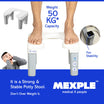 MEXPLE Xumo50 Potty Squat Stool Portable Indian to Western Toileting | Indian Toilet Commode Stool | Portable Toilet Seat for Adult, Kids, Elderly, Handicap People - Height 22cm/8.6Inches (White)